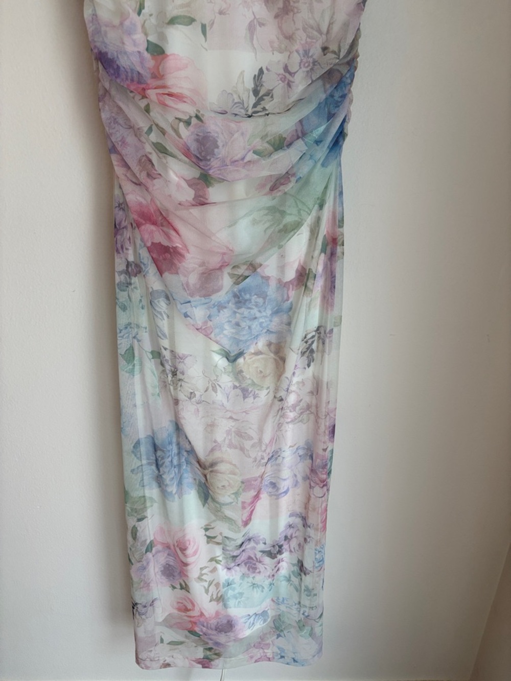 Amanda Uprichard Lyle Sheer Floral Midi rouged pastel Dress Womens MD bridal EUC - Picture 7 of 16